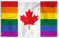 AGAS Large Canada Pride Flag 6x10 Ft - Printed 200D Nylon - Brass Grommets Stitched Edges - Canada Pride Banner for Indoor/Outdoor