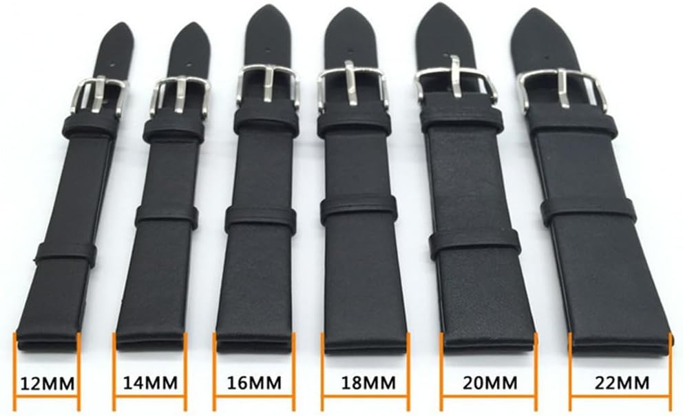 LeatherFor Women Men 12mm 14mm 16mm 18mm 20mm 22mm Watch Band Straps Thin Watch Bracelet Watch Accessories White 1 12mm