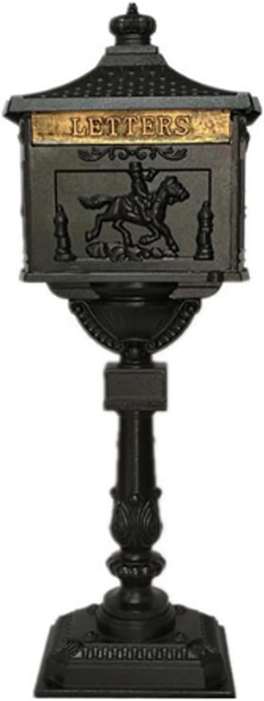 Post Box, Wall Mounted Letterbox, Letter Boxletterbox Mailbox With Lock Cast Security Stand Aluminum Mail Box Postal Box For Apartment Villa Home Garden Letter Newspaper Mailbox mailbox ( Color : E )