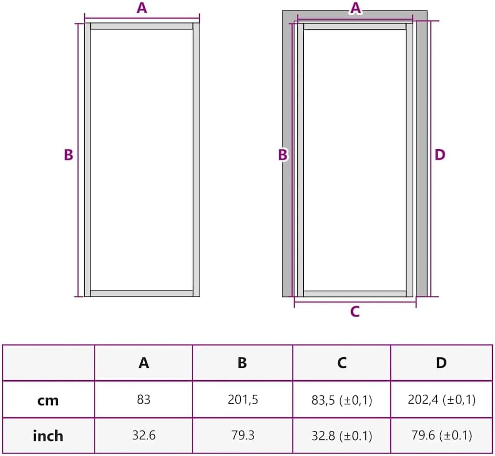 vidaXL Tempered ESG Glass and Aluminum Interior Door, Transparent Black, 32.7'x79.3', Modern Design, Enhances Natural Light, Easy Installation