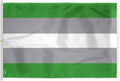 AGAS Large Greyromantic Pride Flag 8x12 Ft - Printed 200D Nylon - Rope Thimble Brass Grommet Stitched Edges Fade Proof Sharp Colors
