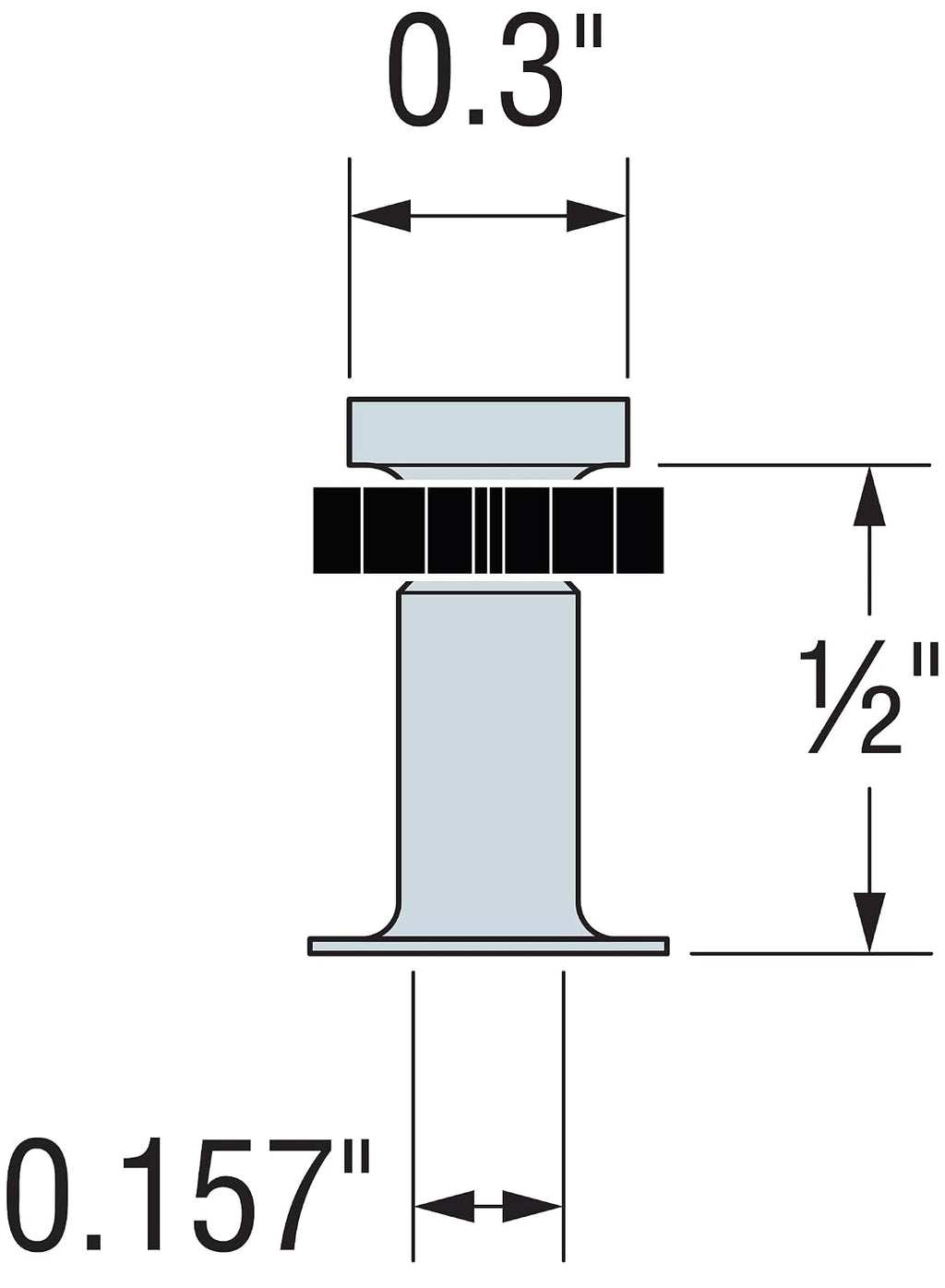 Simpson Strong-Tie PDPAT-50K PDPAT 1/2-in. Knurled-Shank Powder-Driven Top-Hat Pin (100-Qty) (Pack of 10)