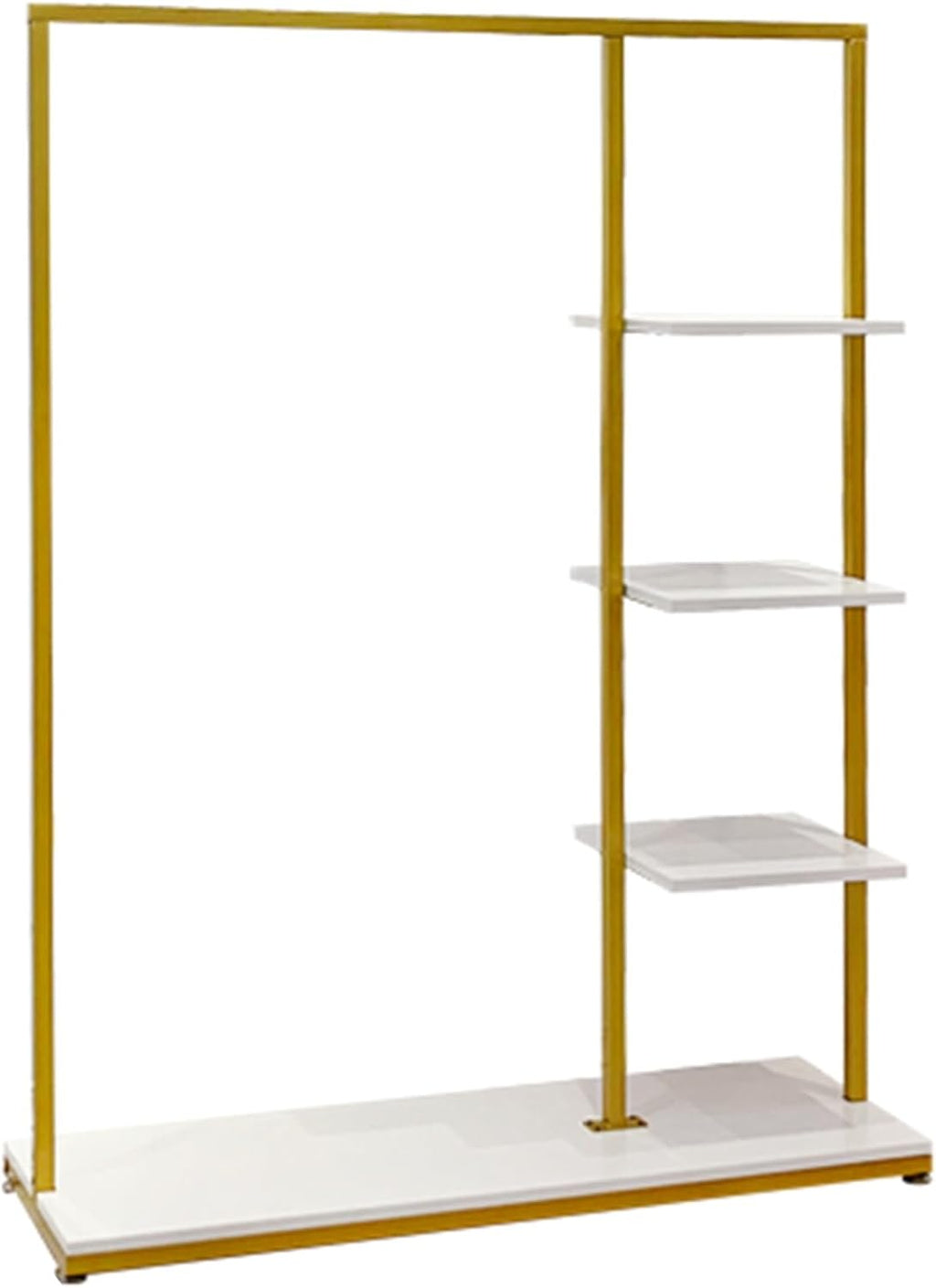 Coat Rack Stand Clothes Rack Stand, Multifunctional Storage Holder Single Hanging Rail, Portable Garment Handbag Shoe Organizer, Ideal for Hall Bedro(Gold-120x40x160CM