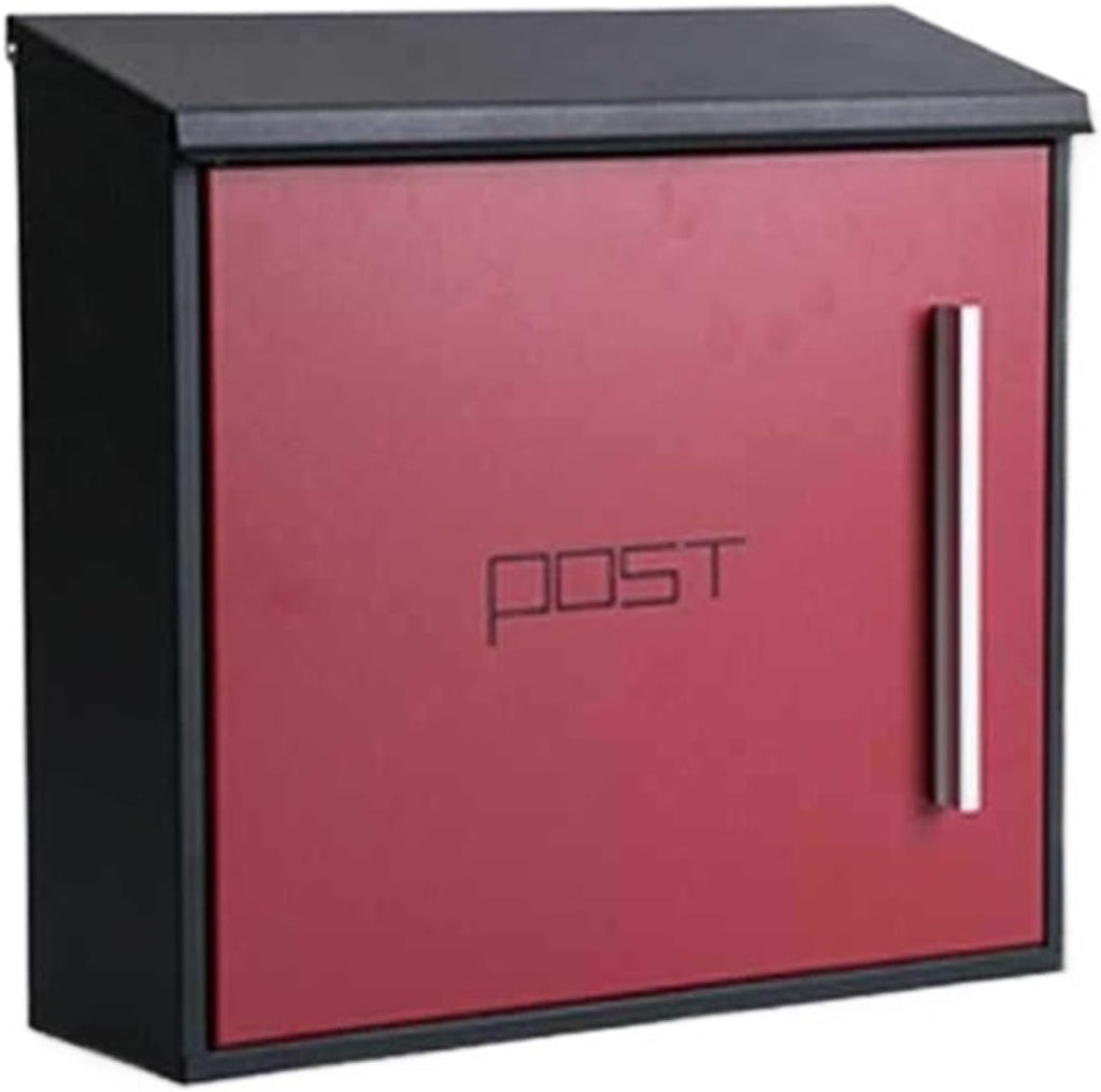 Mailboxes for Outside Wall Mount Letterboxes Letter Box Outdoor Suggestion Lockable Weatherproof Outside Postbox Mail Box(Red)