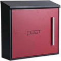 Mailboxes for Outside Wall Mount Letterboxes Letter Box Outdoor Suggestion Lockable Weatherproof Outside Postbox Mail Box(Red)