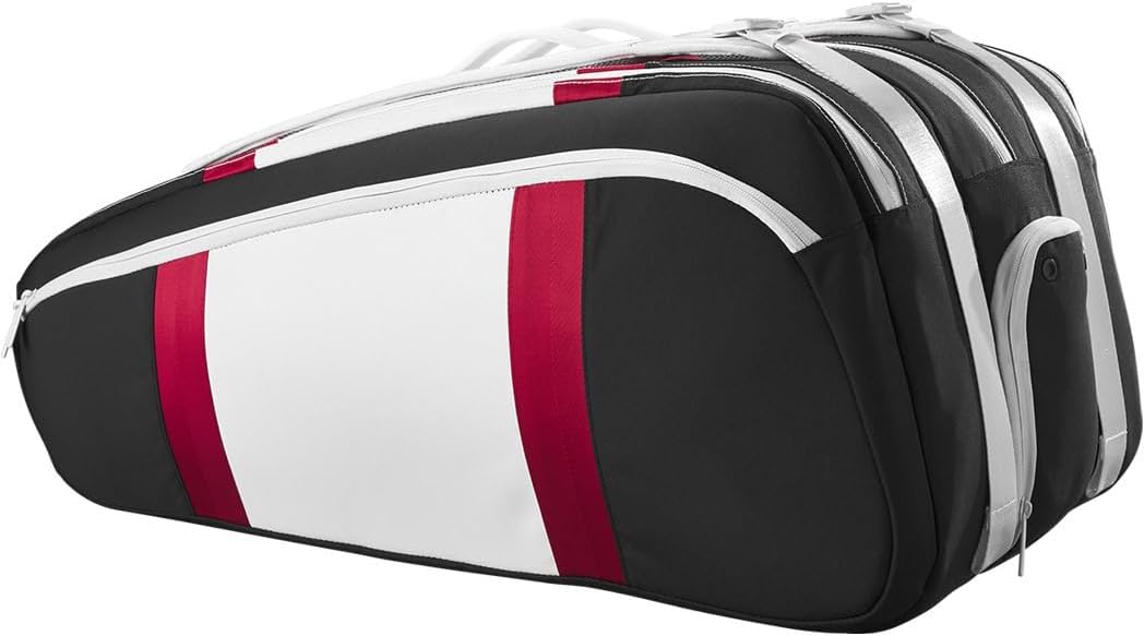 Wilson Tennis Badminton Racket Bag COURAGE COLLECTION (College Collection) Holds 2 to 15 Racquets (Based on Medium Weight Racquets)