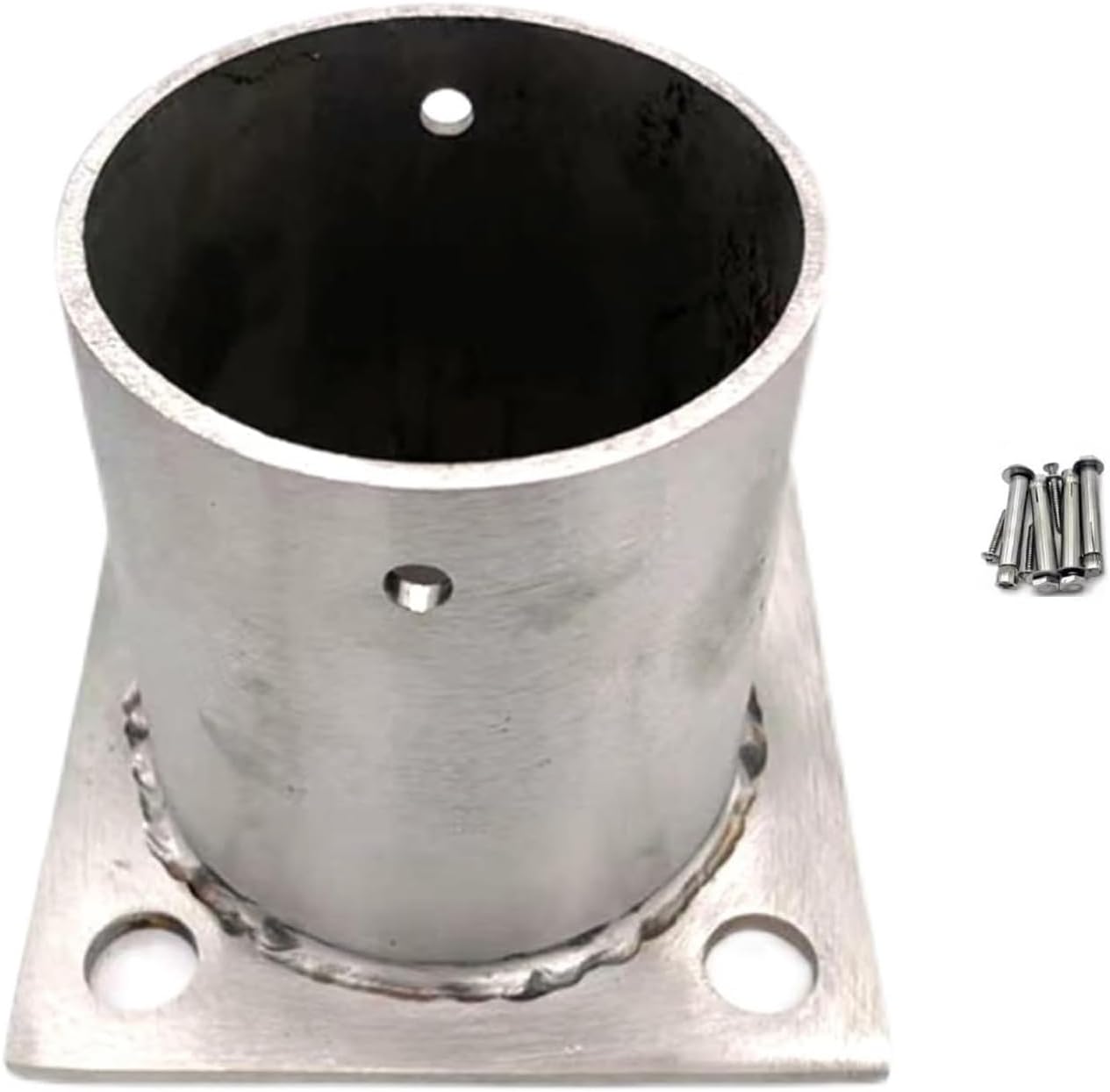 Stainless Steel Fence Pole Floor Flange, Post Anchor Base, for Concrete Mount, for Mailbox, Flagpole and Porch Columns(Dia 7 1/2 in(190Mm))