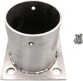 Stainless Steel Fence Pole Floor Flange, Post Anchor Base, for Concrete Mount, for Mailbox, Flagpole and Porch Columns(Dia 3.0In(80Mm))