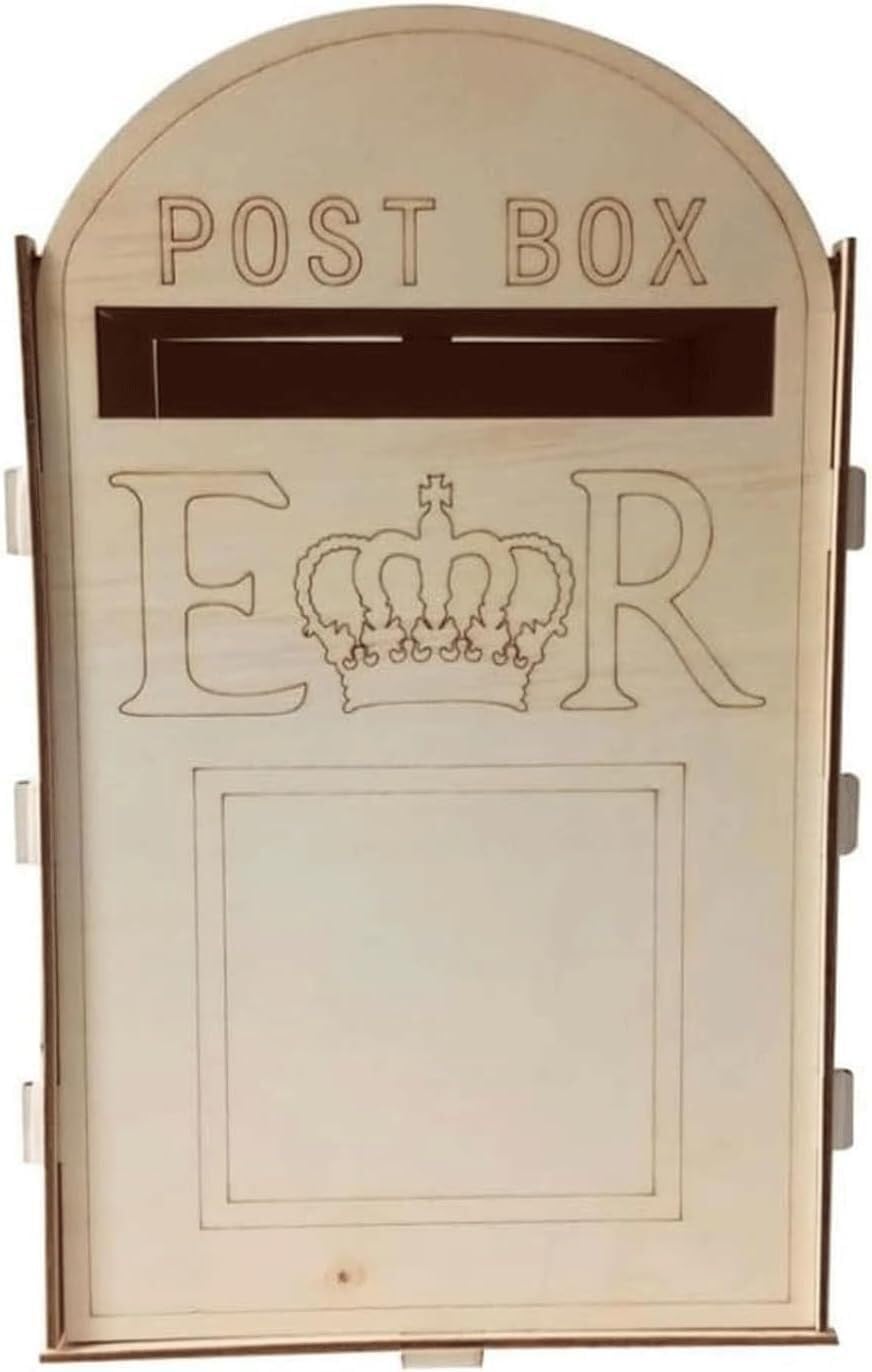 Mailbox Creative Mailbox Wall Mount Wooden Drop Box Medium Capacity Post Box DIY Modern Parcel Box Domestic (Style D)