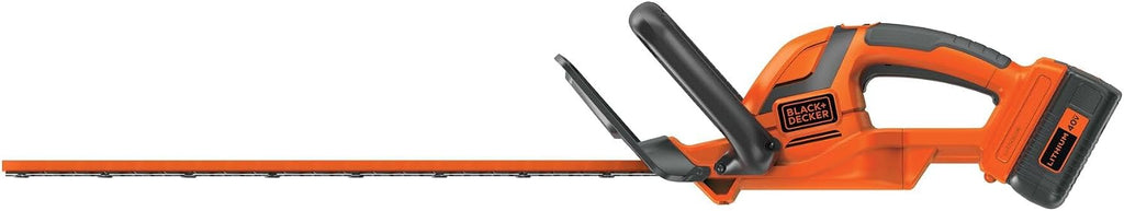BLACK+DECKER 40V MAX Hedge Trimmer, 22' Blade Length, Powerful Motor with Reduced Vibrations, Sharp Blades for 3/4' Thick Cuts, Battery and Charger Included (LHT2240C)