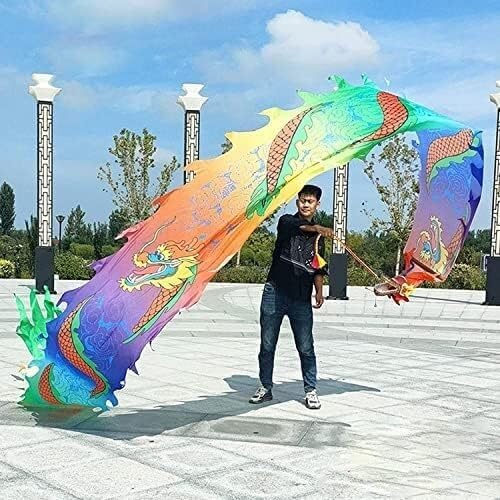 Handheld Dragon and Lion Dragon Ribbon Streamer, Dragon Silk Tassel, Dancing Dragon Ribbon Streamer