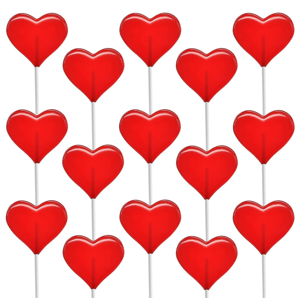 Fruidles Valentines Day Lollipops Mini Red Heart Shaped Strawberry Flavored Lollipop, Individually Wrapped, 5g Lollipops (1600 Lollipops)