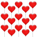 Fruidles Valentines Day Lollipops Mini Red Heart Shaped Strawberry Flavored Lollipop, Individually Wrapped, 5g Lollipops (1600 Lollipops)