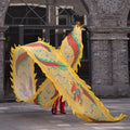 OLOTU Dance Lion Colourful Dragon Dance for Adults Traditional 3D Dragon Poi Silk Flowy Shaking & Flinging Chinese Dragon Ribbon Streamer Perfect Lifelike