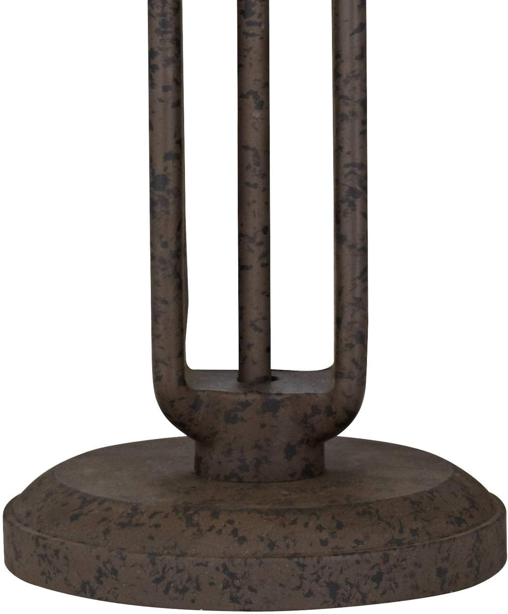 Franklin Iron Works Rustic Industrial 3-Way Table Lamp 26 1/2' High with USB Dimmer Rust Bronze Metal Cage Haft Dome Glass Shade for Bedroom Living Room House Home Desk Bedside Nightstand Office