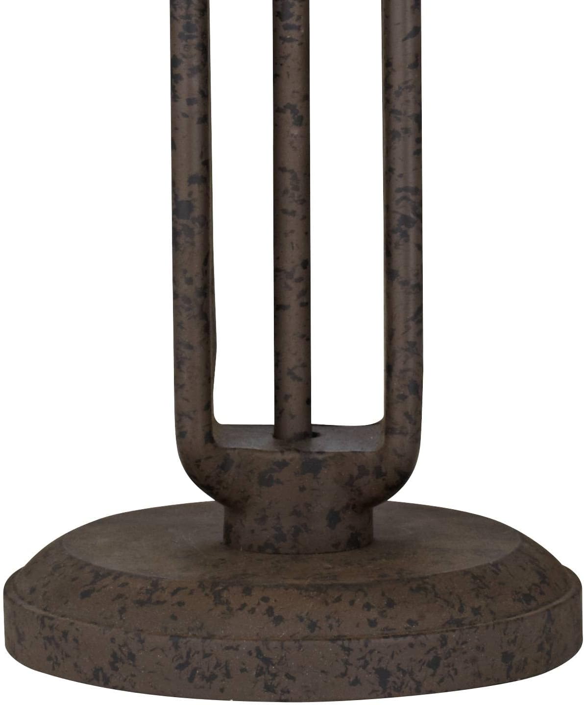 Franklin Iron Works Rustic Industrial 3-Way Table Lamp 26 1/2' High with USB Dimmer Rust Bronze Metal Cage Haft Dome Glass Shade for Bedroom Living Room House Home Desk Bedside Nightstand Office
