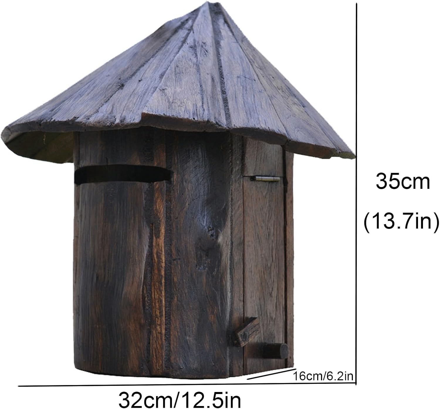 MELPHI Mailboxes for Outside, Retro Mailbox, Wooden Mailbox, Outdoor Decoration, Retro Country Style, Mail Manager for Mail/Newspaper/Post/Letter/Magazine