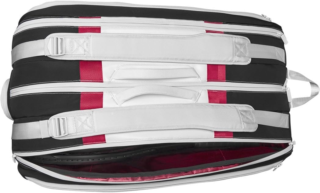 Wilson Tennis Badminton Racket Bag COURAGE COLLECTION (College Collection) Holds 2 to 15 Racquets (Based on Medium Weight Racquets)