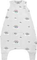 Woolino 4 Season Baby Sleep Bag or Sack with Feet Opening, Merino Wool and Organic Cotton, Toddler Sleeping Bag, 3-4T, Rainbow