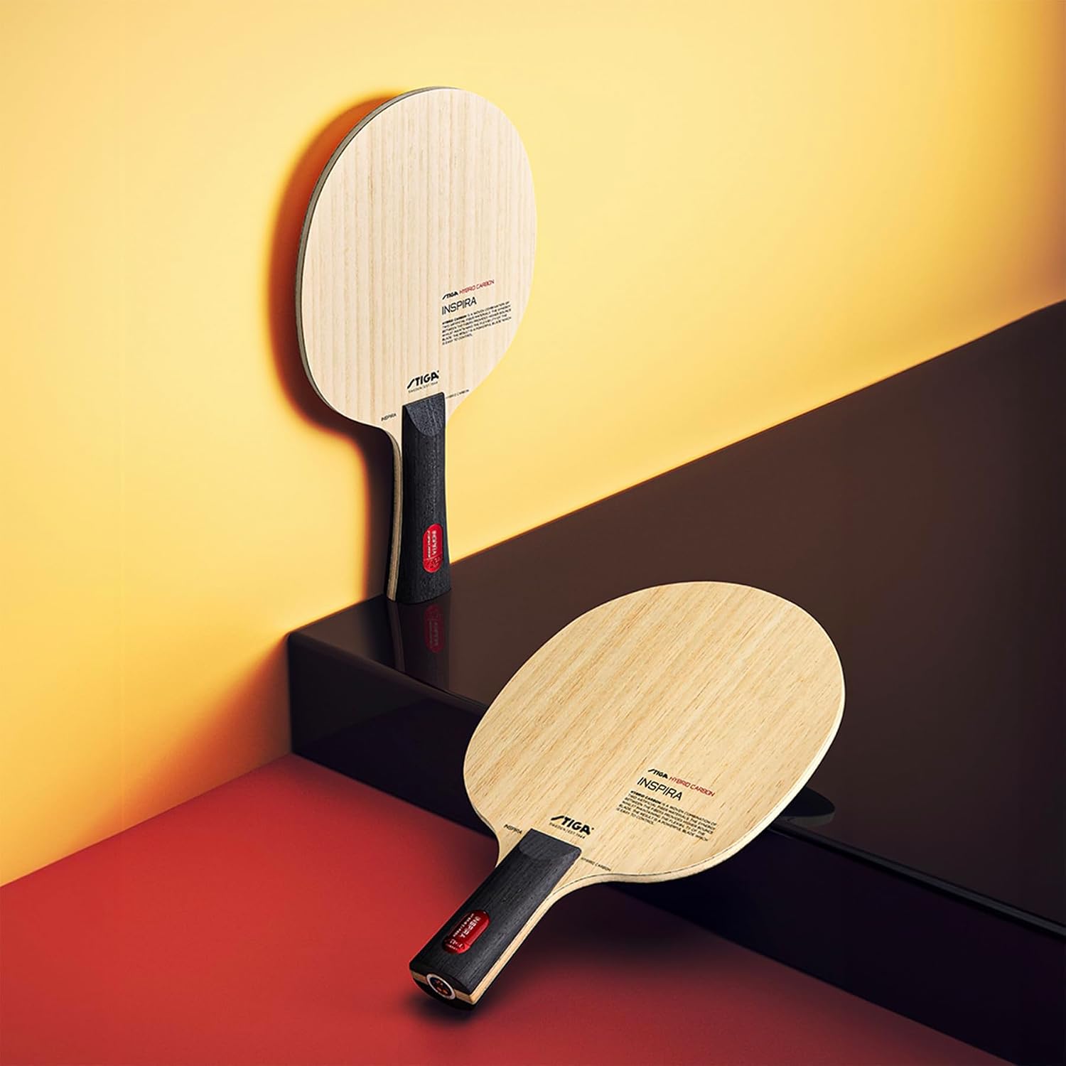 STIGA Inspira Hybrid Carbon Table Tennis Blade, Offensive Professional Blade with Maximum Control & Power