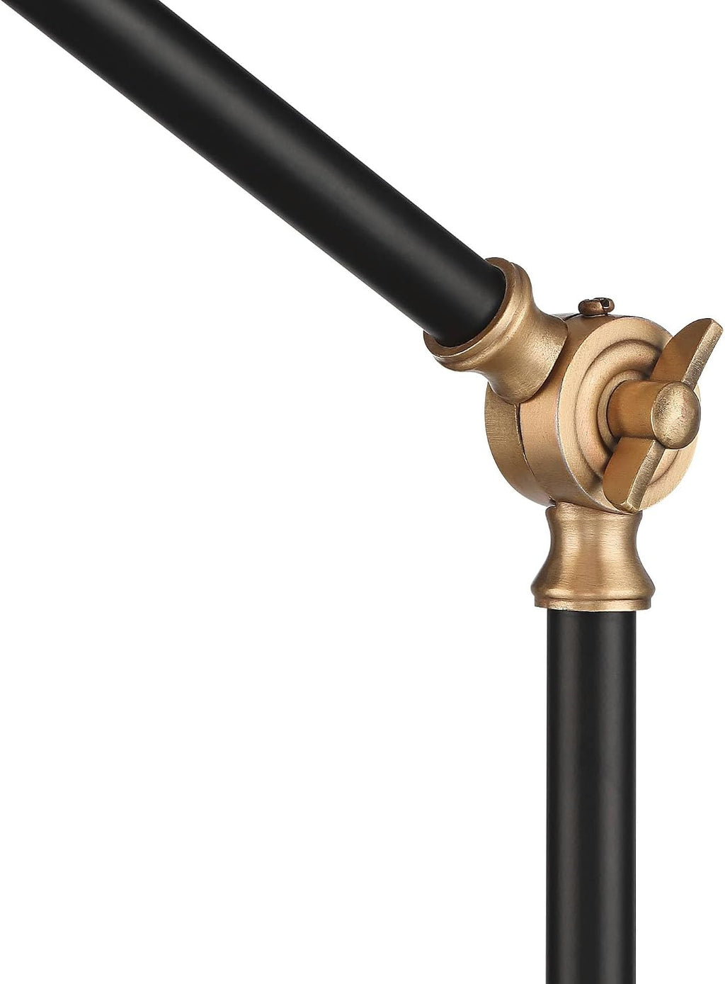 360 Lighting Colborne 28' Tall Mid Century Modern Desk Lamps Set of 2 USB Port Adjustable LED Black Gold Metal Shade Home Office Living Room Charging Bedroom Bedside Nightstand House Reading Kitchen