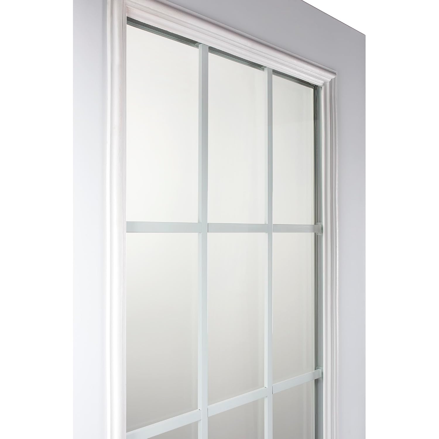 National Door Company ZZ364730L Fiberglass Smooth, Primed, Left Hand Outswing, Prehung Door, Full Lite, Grilles Between Glass, 30'x80'