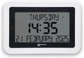 Dementia Clock - The Easy-to-Read & Self-Setting Geemarc Viso10 - Ideal for Seniors and People Living with Alzheimer's - Battery Operated - No Backlight - UK Version - White