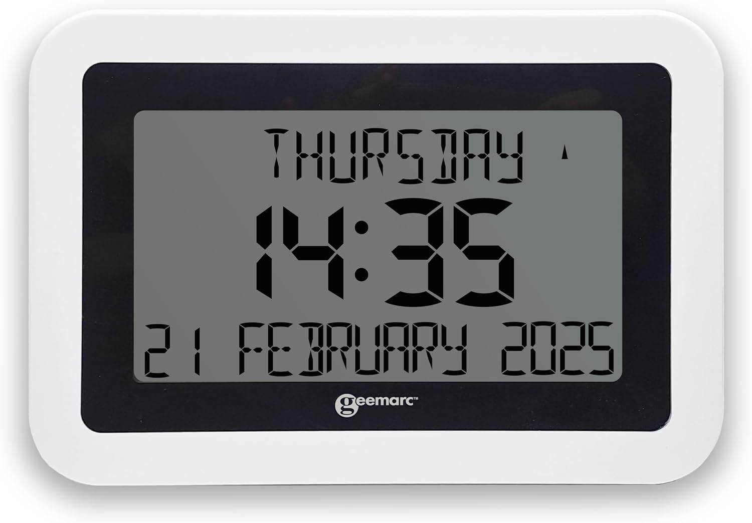 Dementia Clock - The Easy-to-Read & Self-Setting Geemarc Viso10 - Ideal for Seniors and People Living with Alzheimer's - Battery Operated - No Backlight - UK Version - White