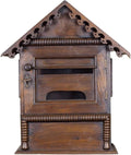 Wall-Mounted Mailbox, Wooden Post Box, Mailboxes Wall Mounted, Easy to Install, Suitable for Villa, Outdoor, School, Family