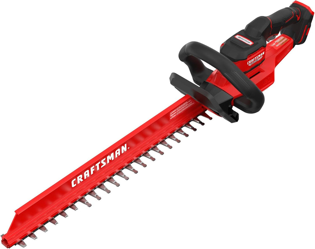 CRAFTSMAN V20 Brushless RP 22 in. Cordless Hedge Trimmer, Lightweight Bush Trimmer with Hedge Sweep Attachment, Up to 2X Power, Longer Runtime, Tool Only (CMCHT830B)