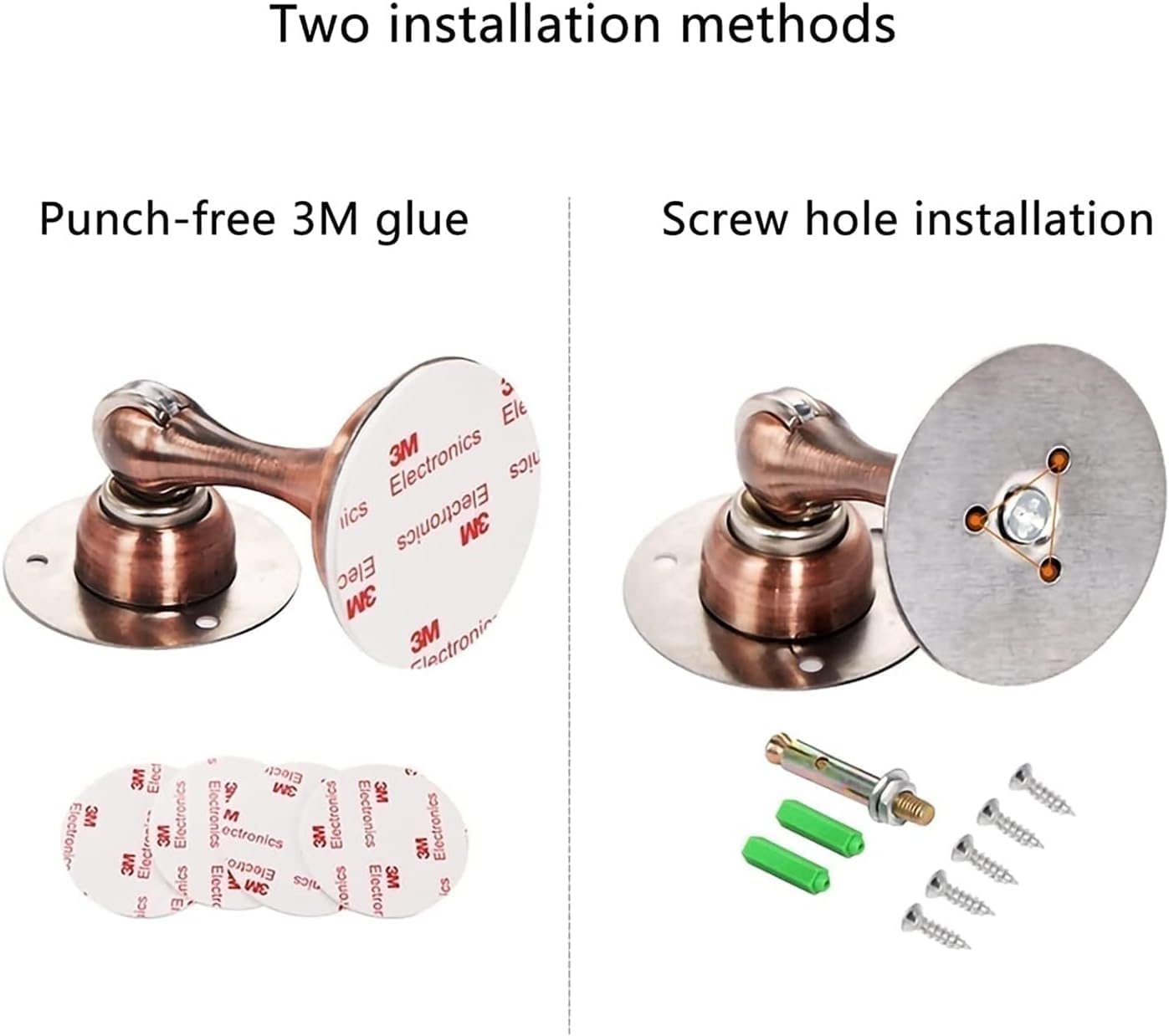 Magnetic Door Stops,Door Stopper Doorstops Stainless Steel Tall Door Stopper Decorative,Magnetic Door Stop, Metal Floor Mount Doorstop Wall Door Hold Open Stops Door (Bianco 1 Piece) (Bianco 1 Piece)