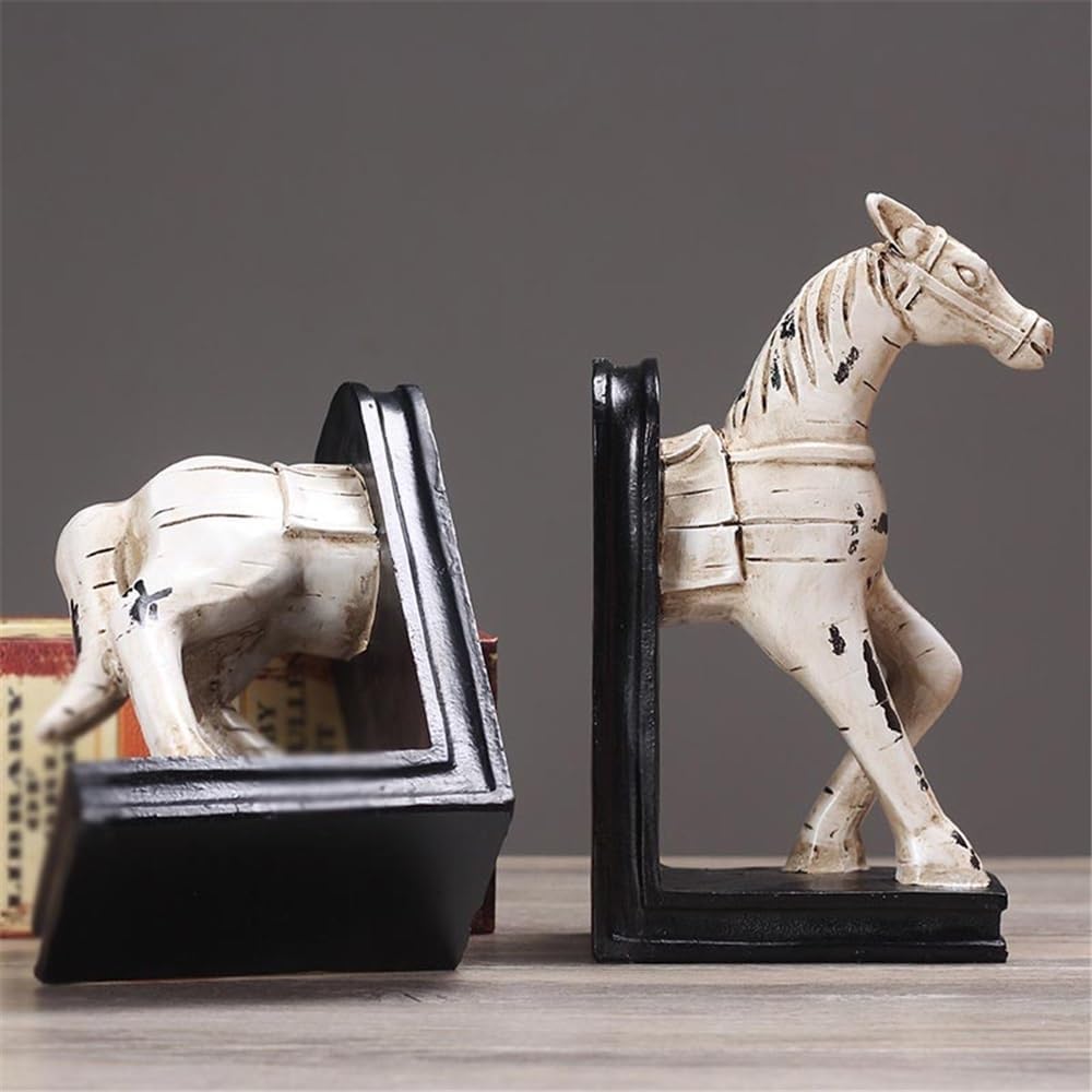 Home Resin Book Ends Vintage Bookends or Door Stops for Animal and Book Lovers Decorative Bookends Decor