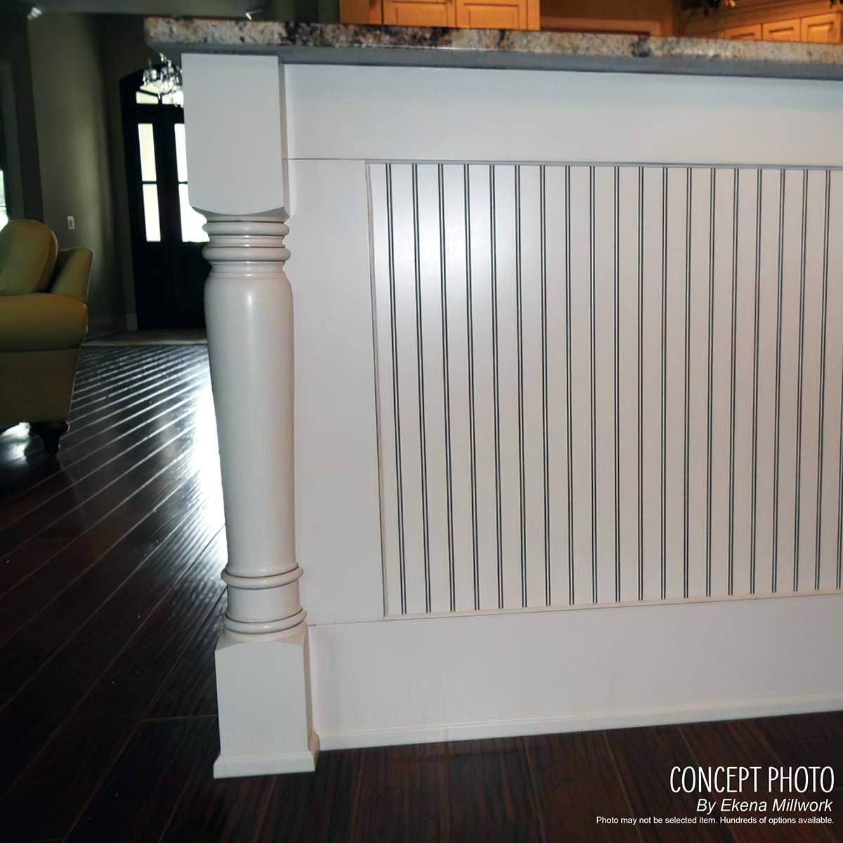 Ekena Millwork COL05X05X35HAMA Hamilton Rope Cabinet Column (Top Block: 6', Bottom Block: 7'), 5'W x 5'D x 35 1/2'H, Maple