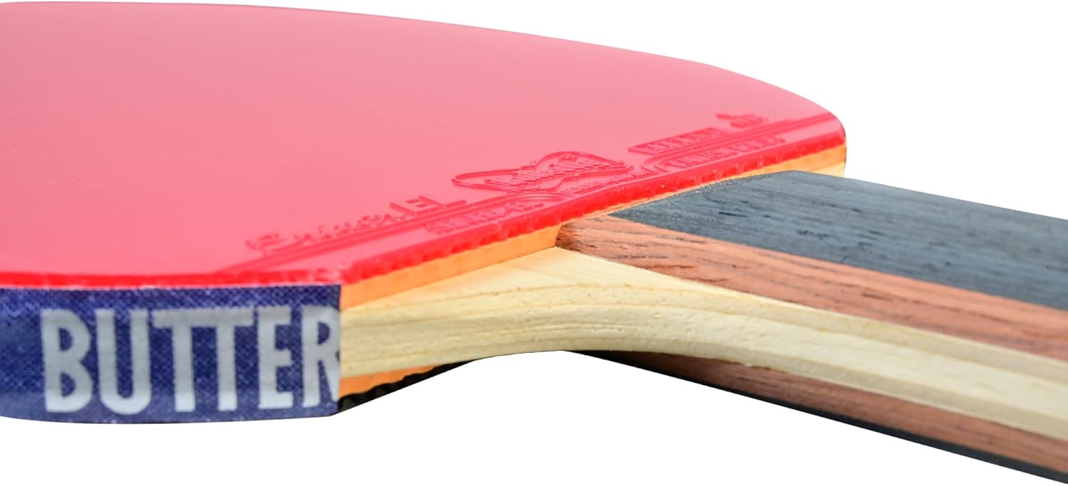 TB5 Alpha Pro-Line Table Tennis Racket | Medium Fast Blade and Rubber Combination | Featuring Sriver EL | Recommended for Advanced Tournament Level Players