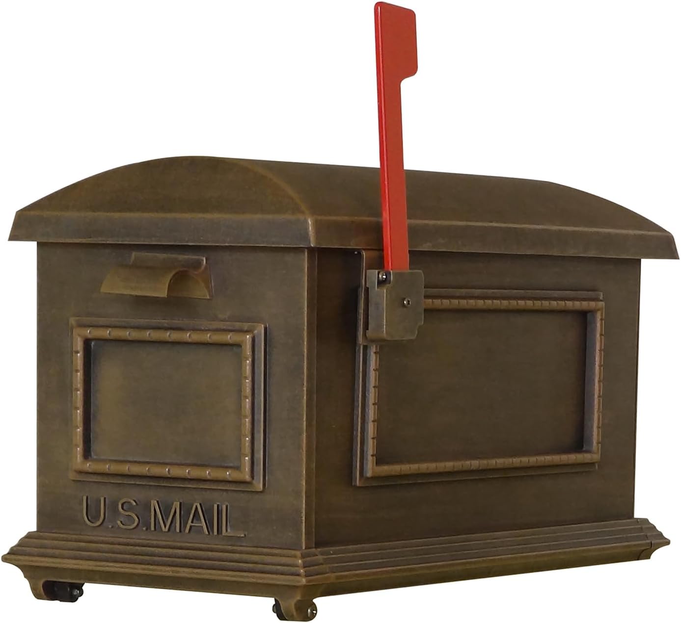 Special Lite Traditional Curbside Mailbox - Copper Aluminum Mailbox for Post Mount - SCT-1010-CP