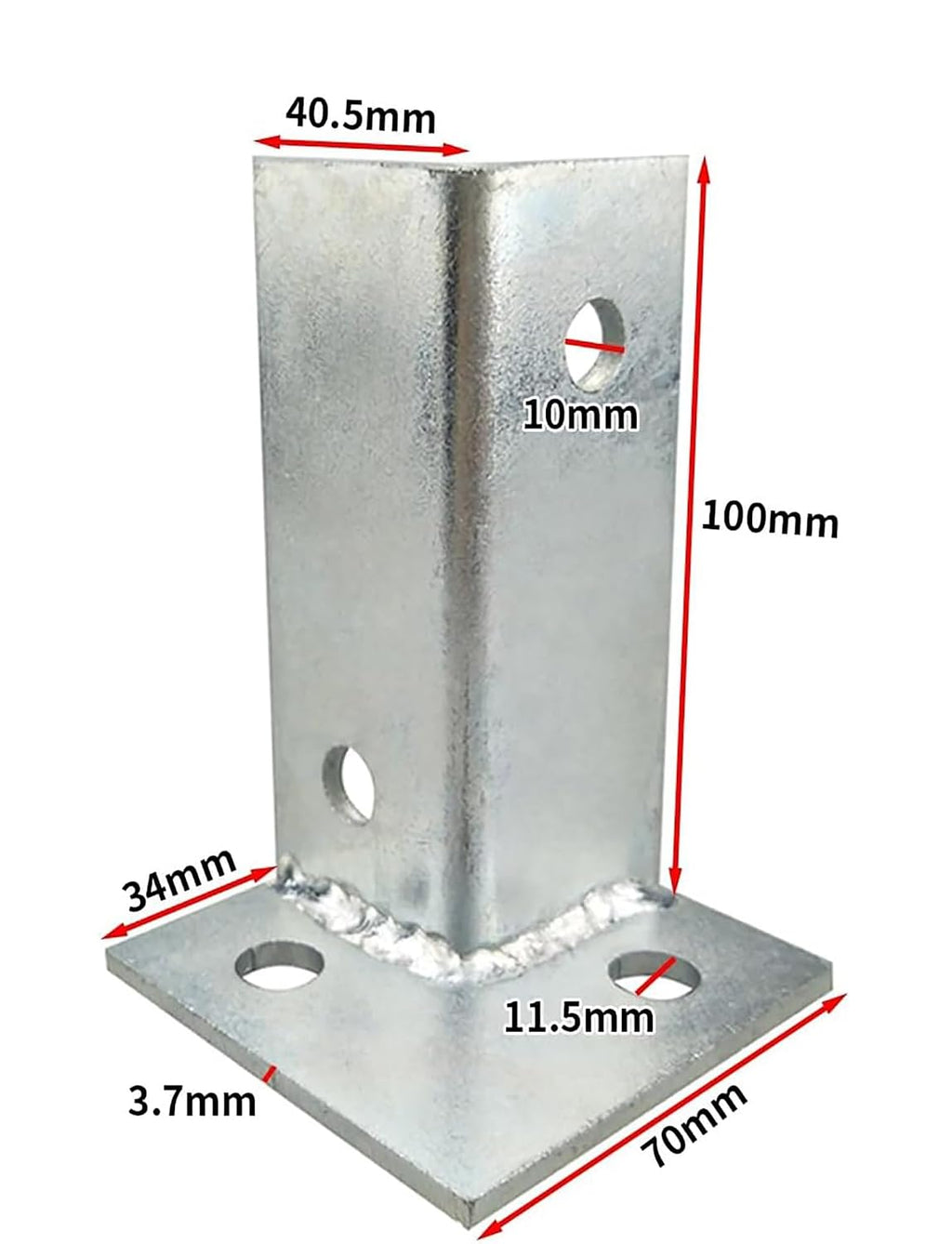 Post Anchor Post Base,Adjustable Pergola Patio Deck Galvanized Adjustable Standoff，Balcony Mailbox Lumber Base Bracket for In-ground Post Support with Screw