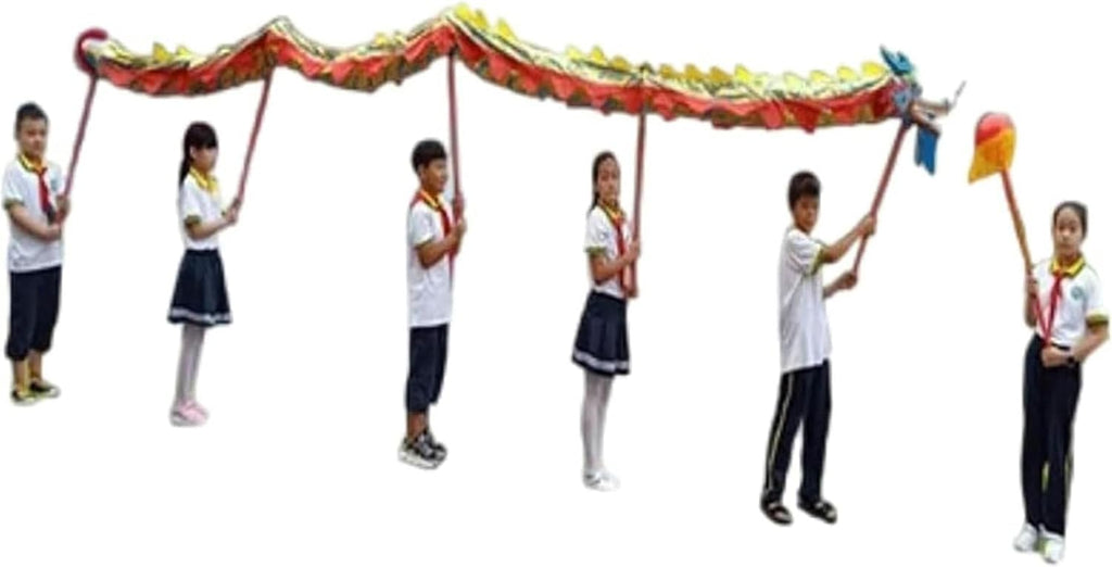 Plastic Dragon Ribbon Streamer 5 Meters Silk Chinese Dragon Dance Traditional Props for Folk Performance Festival Show