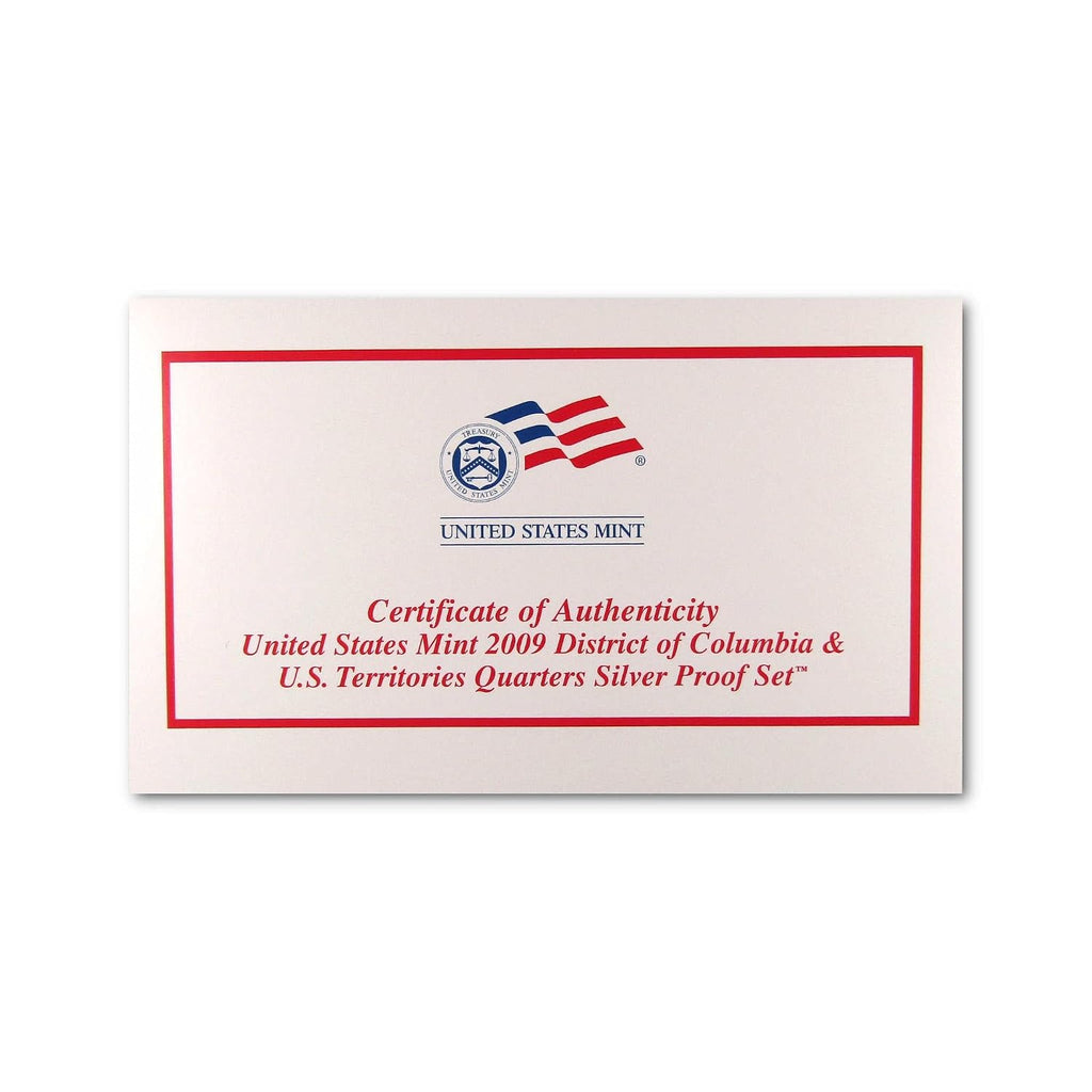 2009 D.C. & U.S Territories Quarter Silver Proof Set U.S. Mint OGP COA