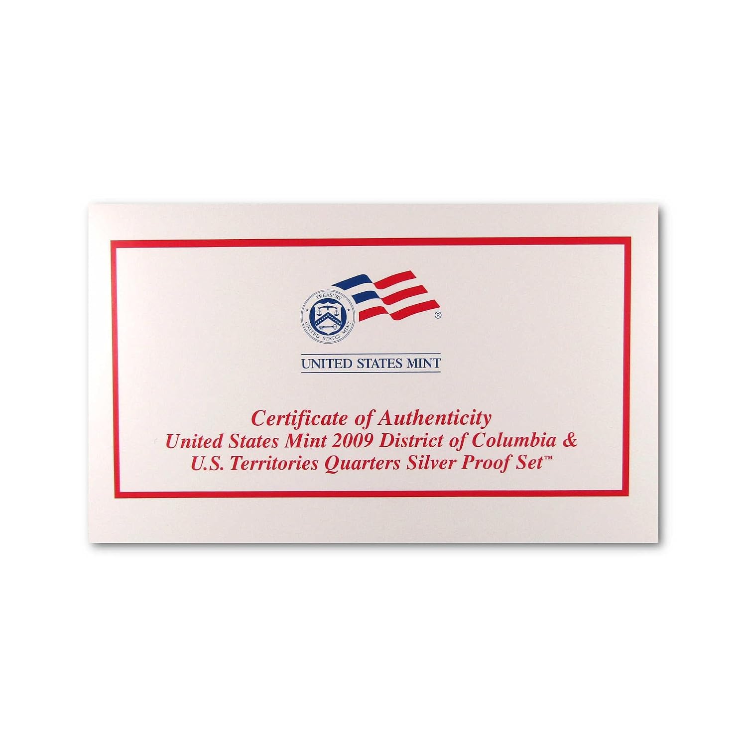 2009 D.C. & U.S Territories Quarter Silver Proof Set U.S. Mint OGP COA