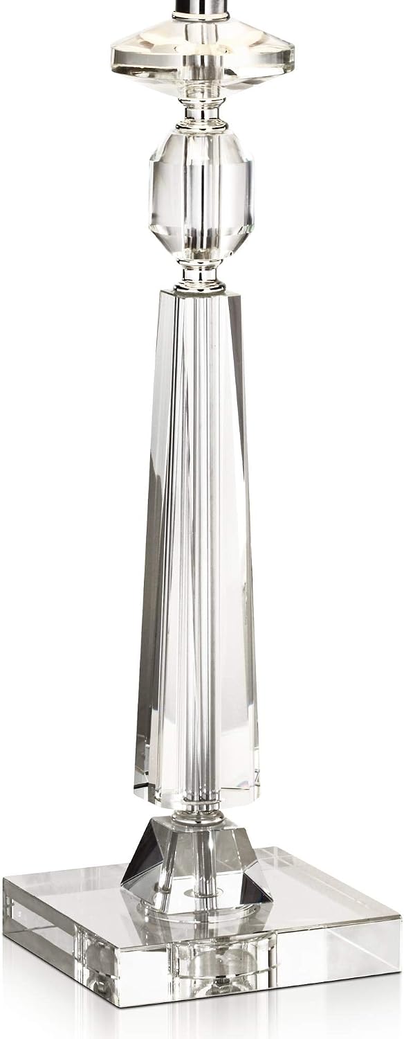 Vienna Full Spectrum Aline 27' Tall Geometric Modern Table Lamps Set of 2 Clear Crystal Living Room Bedroom Bedside Nightstand House Office Home Reading Kitchen Entryway Console Family Dining