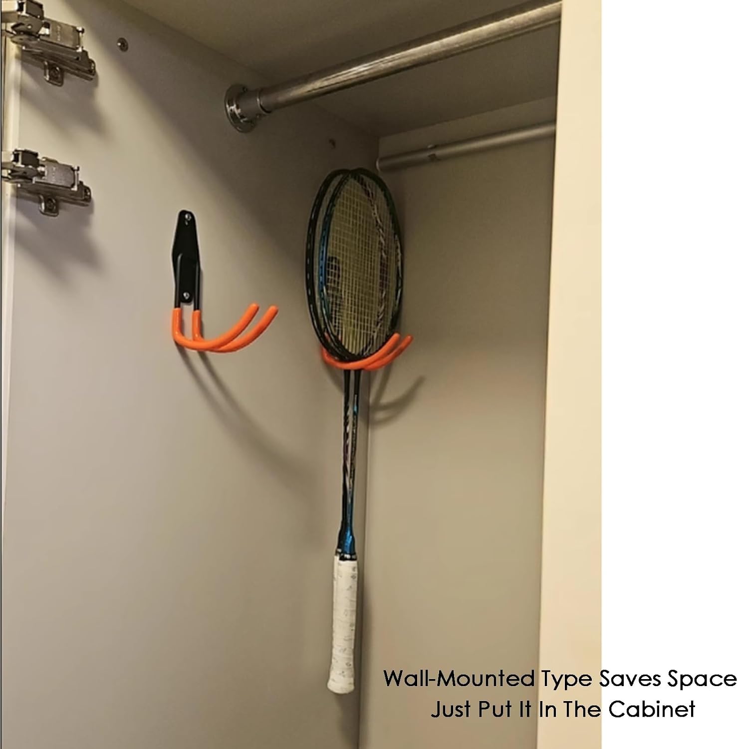 Tennis Racket Storage Rack, Wall Mounted Sports Equipment Display Holder,Badminton Racket Organizer, for Table Tennis Rackets Badminton Rackets
