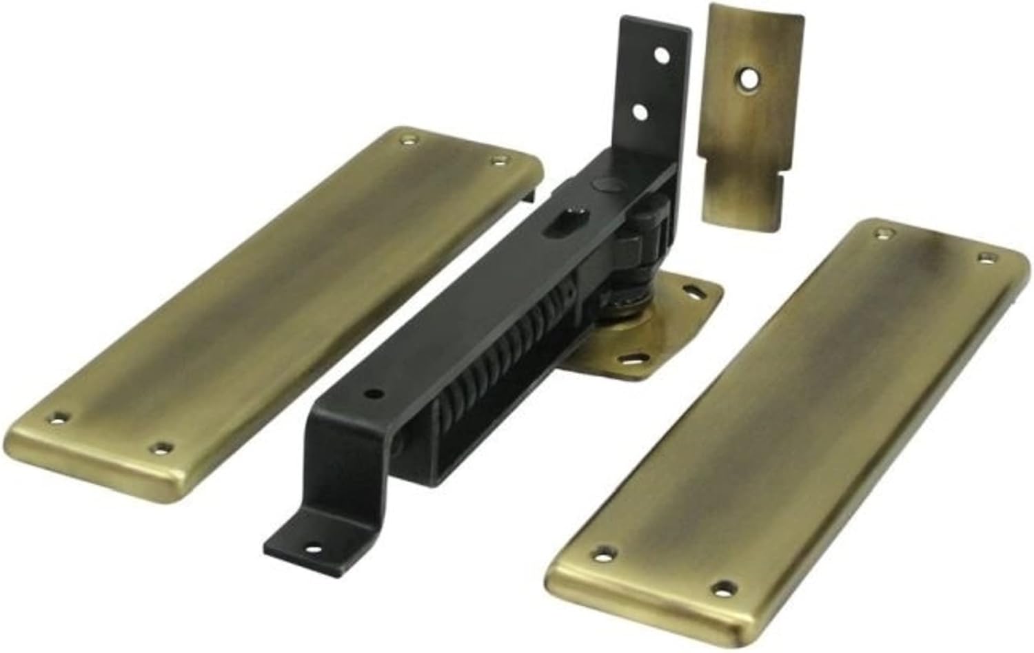Deltana DASH95U5 Double Action Solid Brass Spring Hinge with Solid Brass Cover Plates