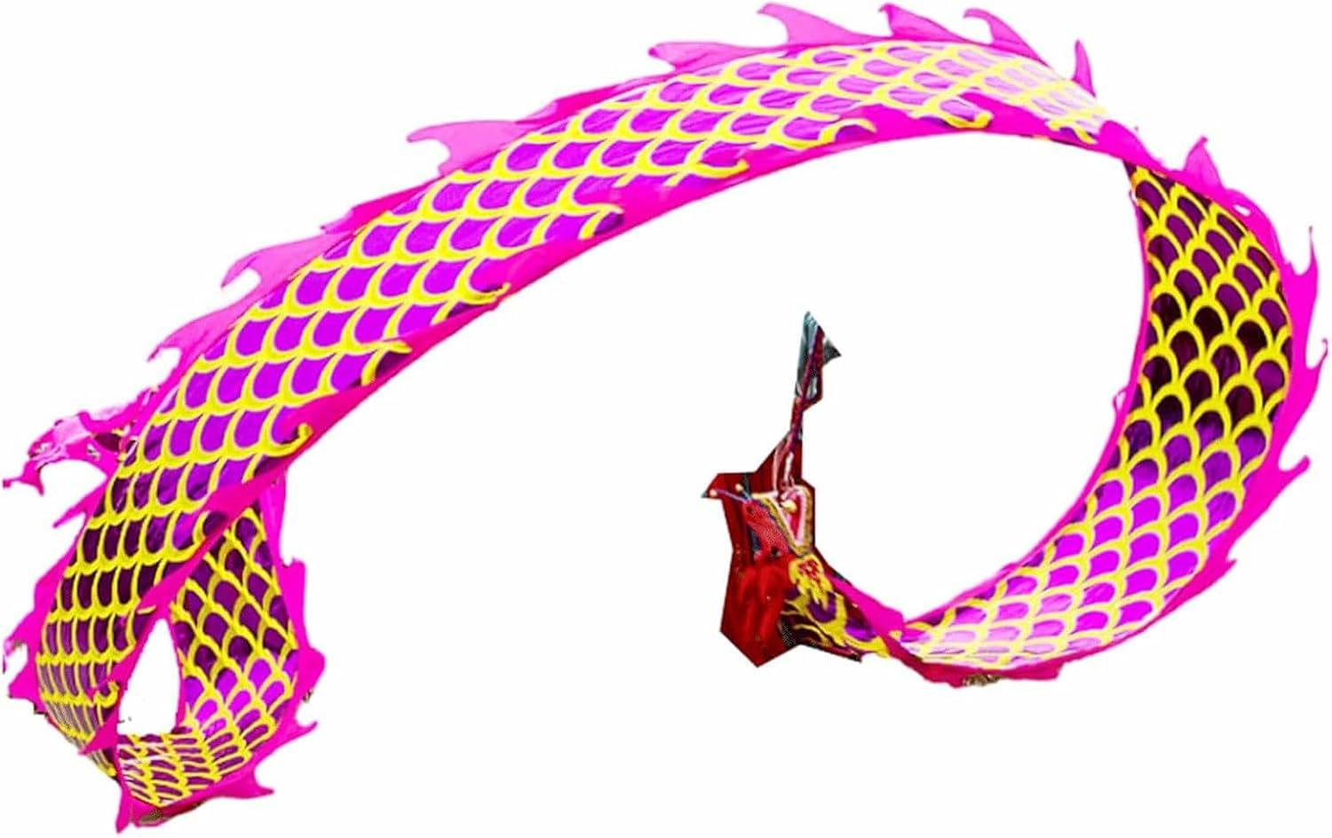 Chinese 3D Dragon Silk Dragon Dance Wu Long Ribbon Streamer Dragon and Lion Dance Props Outdoor Flinging Fitness Dragon Dance