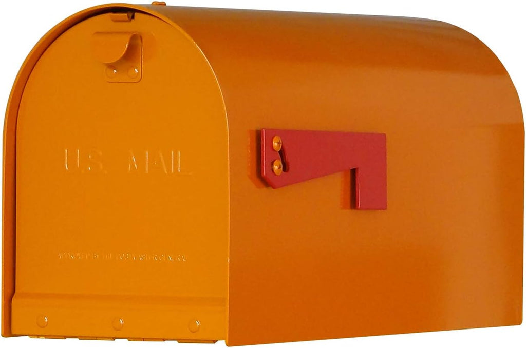 Special Lite Rigby Curbside Mailbox - Orange Aluminum Mailbox for Post Mount - SCR-1016A-ORG