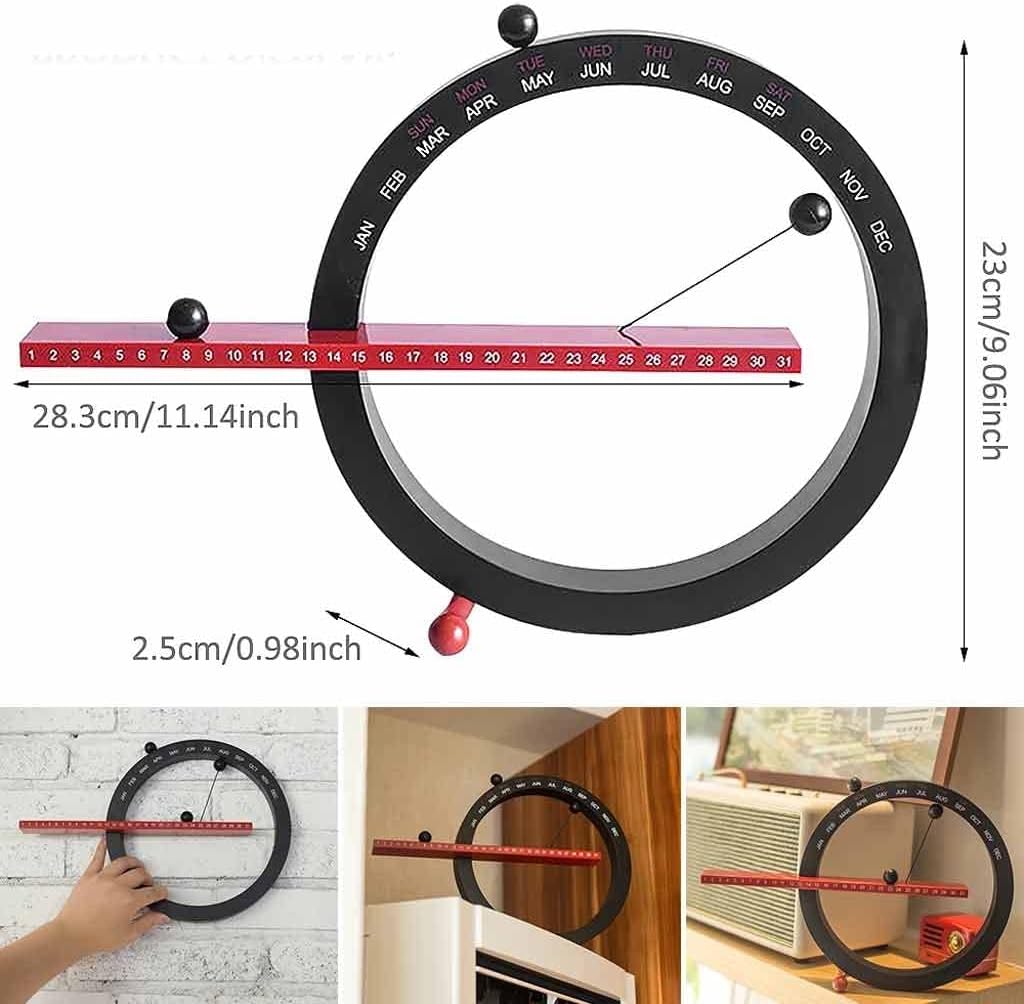 Magnetic Ball Clock Perpetual Calendar Home Decoration Living Room Bedroom Decorations