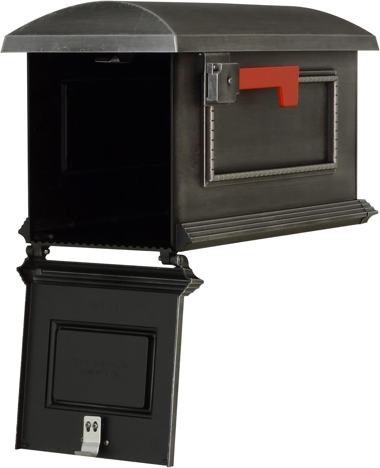 Special Lite Traditional Curbside Mailbox - Swedish Silver Aluminum Mailbox for Post Mount - SCT-1010-SW