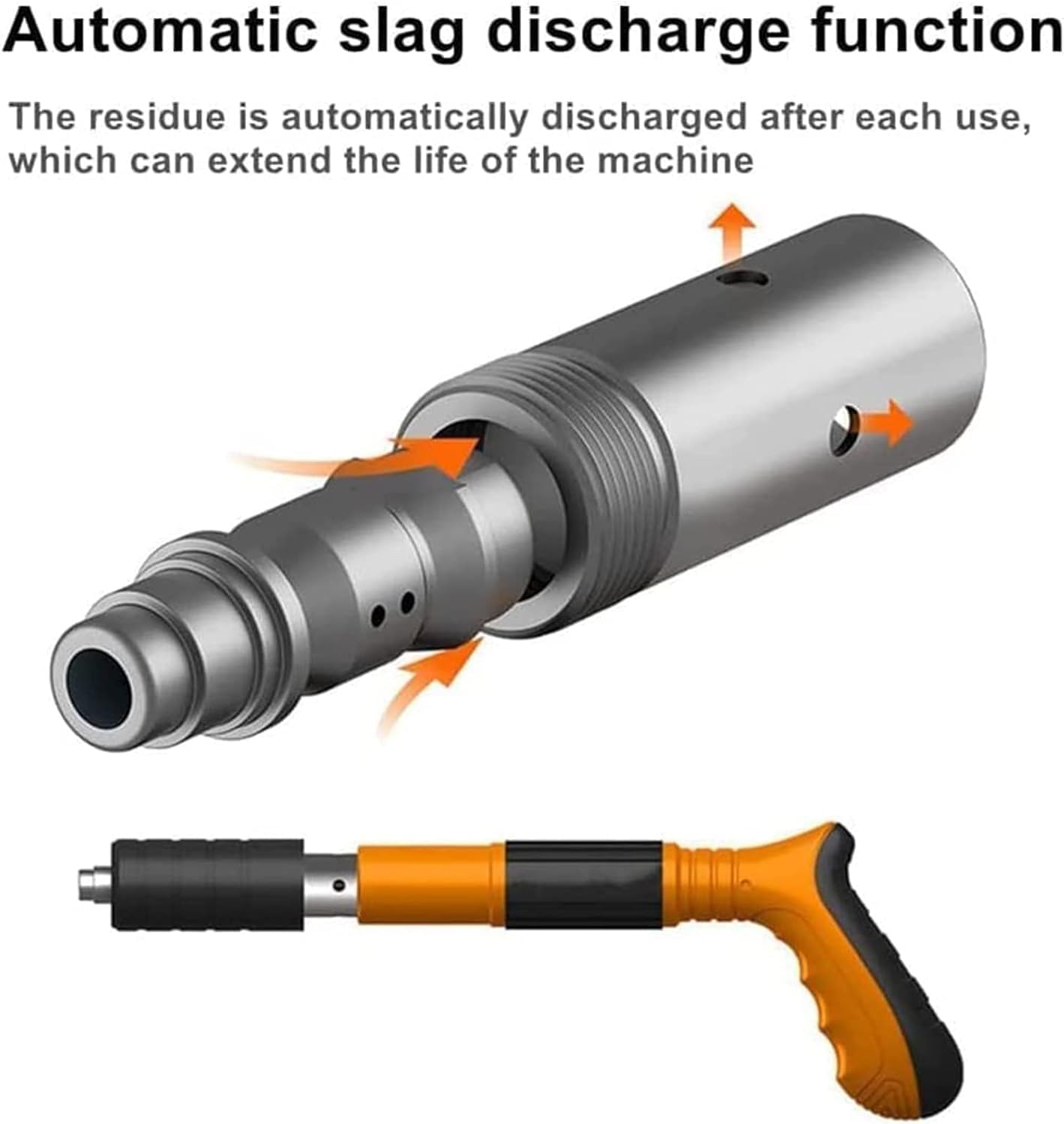 Manual Rivet Gun Tool with 100 Steel Nails, Double Silencer Design, Concrete Wall Anchor Fastener for Brick, Wood, Aluminum, Metal Construction with Carrying Case