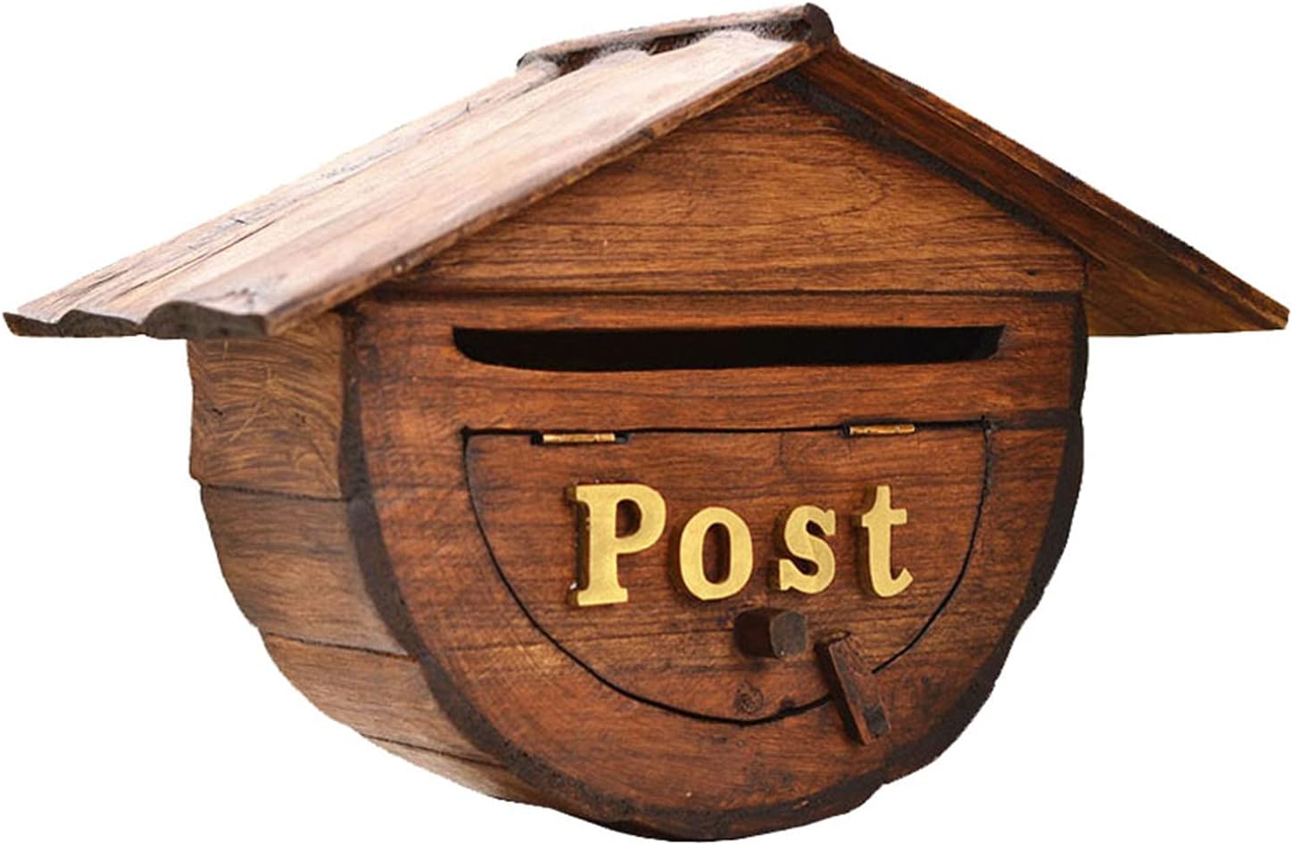 Secure Wall Mounted Mailbox Wooden Mailbox, Suggestion Letter Box, Wall-Mount Mailboxes for Home Company Decor, Garden Decor Rainproof Post Box