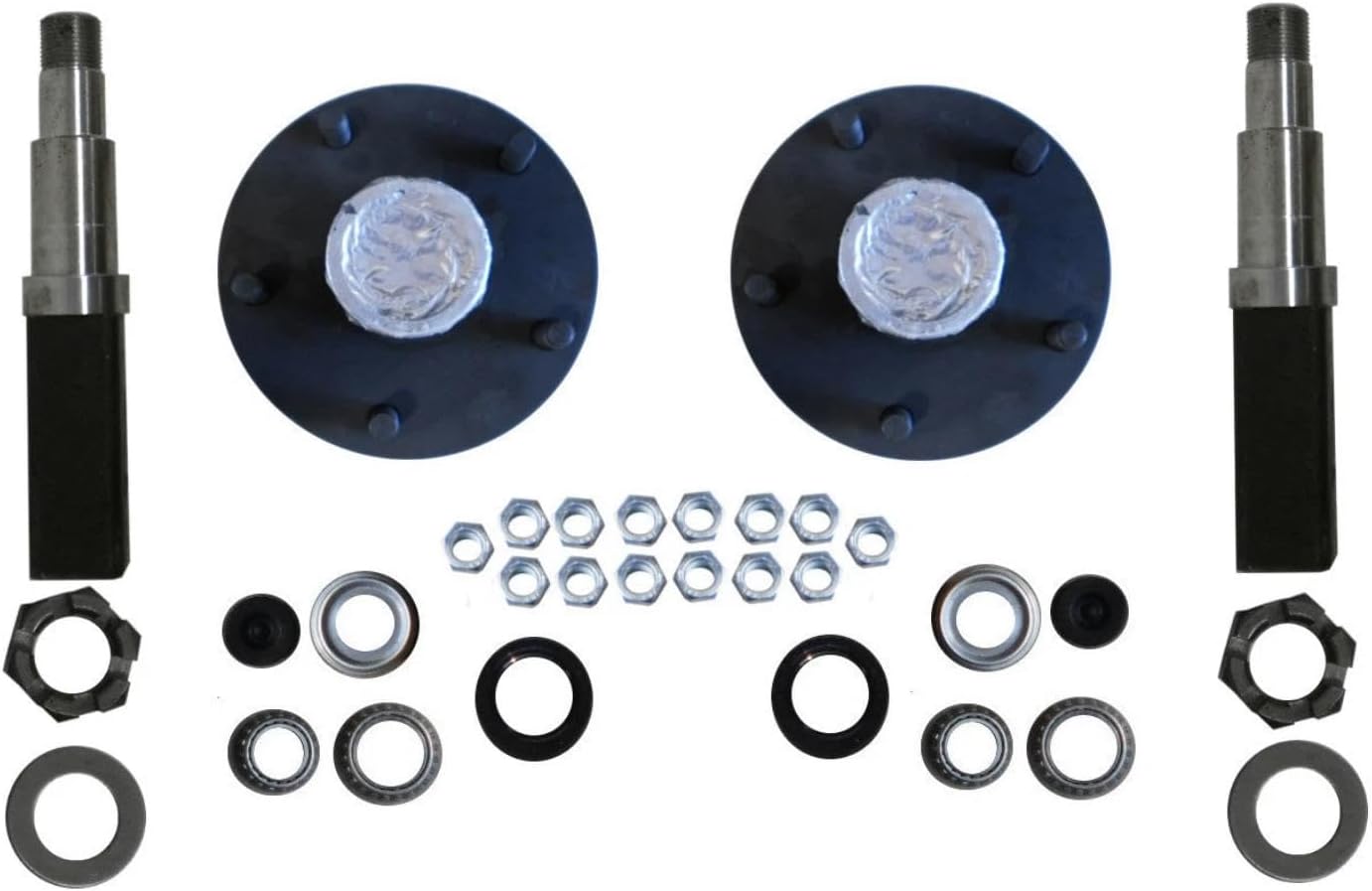 BYOAK-84-H545-SQ Replacement for Build Your Own Trailer Axle Kit | 3500# Square Spindle Idler Hub Camper RV 5 x 4.5, 2 x 1 inch spindle washer, Everything for trailers, RVs and trucks and more