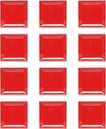 TrueCraftware- 12' x 12' Square Plate Classic Pure Red Dinnerware Melamine Set of 12- Dishwasher Safe Reusable Dinner Plates Durable Lightweight Dinnerware for Dinner Dishes